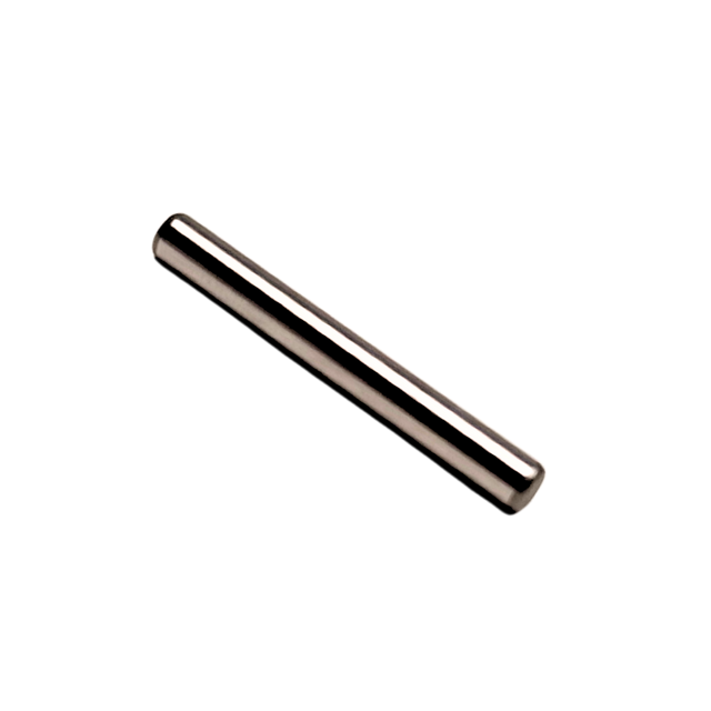 Metallic cylindrical object on a white background