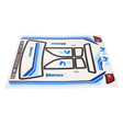 Set of car decals with 'Vertex' branding on a white background