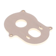 Metal motor plate on a white background