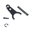 Set of mechanical components on a white background