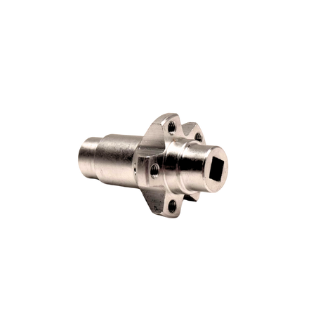 Metal mechanical component on a white background