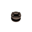 Metallic pulley on a white background