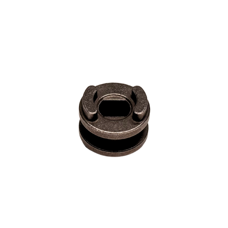 Metallic pulley on a white background
