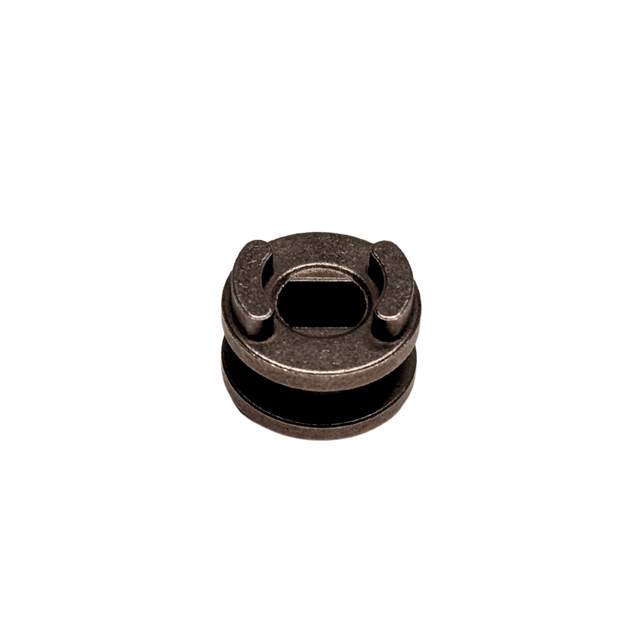 Metallic pulley on a white background