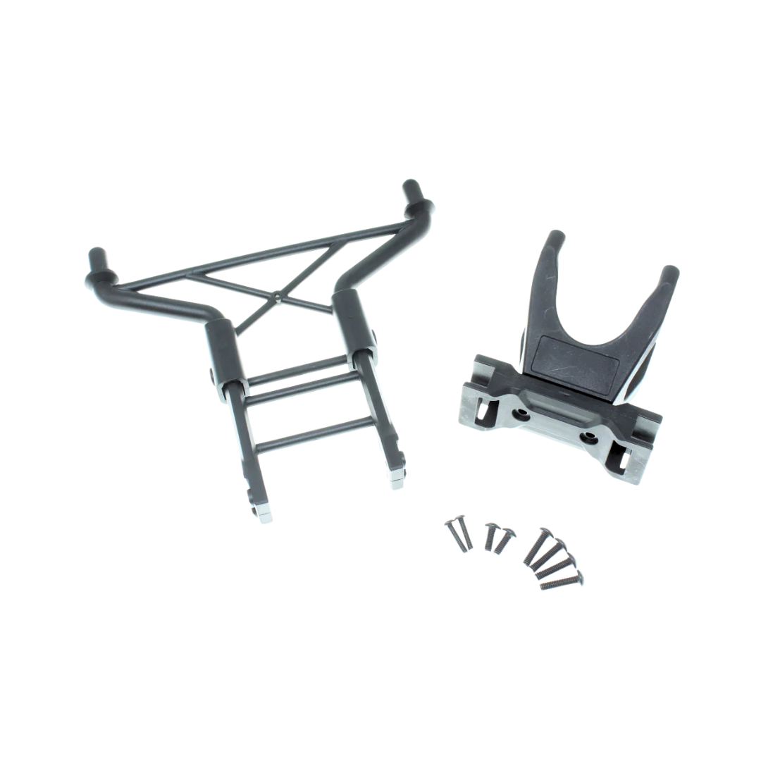 Two black brackets on a white background
