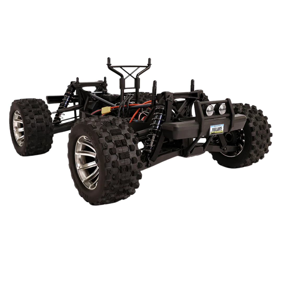 Black off-road vehicle model on a white background