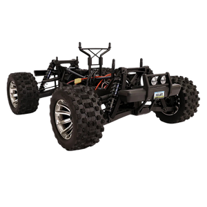 Black off-road vehicle model on a white background