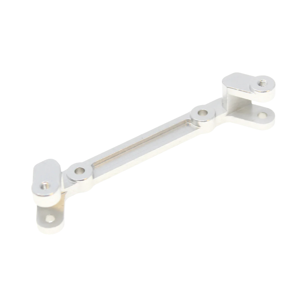 Metallic bracket on a white background