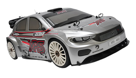 Model car with XR5 branding on a gray background
