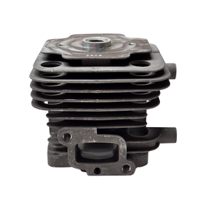RV-Racing 35.2cc cylinder with visible transfer ports and RV-852 stamp