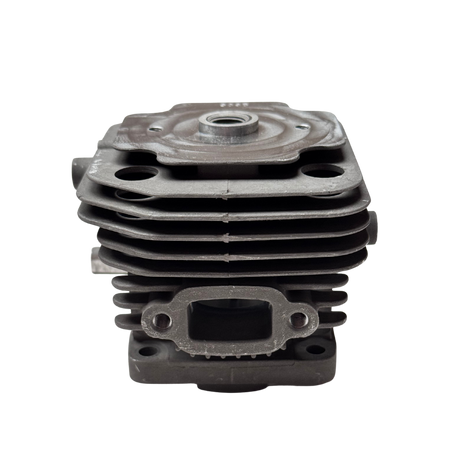 RV-Racing ported 35.2cc cylinder for Zenoah with Fujiwara 4 bolt fitment, front view