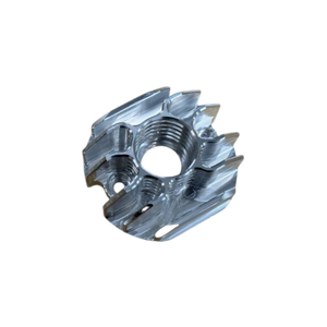 Top view of the RV-Racing RVCH aluminium cooling head showing the cooling fins and mounting holes