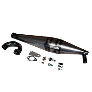 Taylor 40-50cc Vesla side exhaust pipe full kit with manifold and fitting hardware