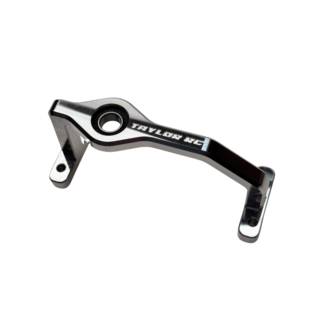 Taylor AGFRC billet servo horn support brace with engraving, angled view