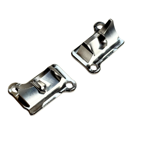 Taylor Billet CNC ported transfer covers in raw silver finish for Zenoah G320 and Fujiwara 350RC