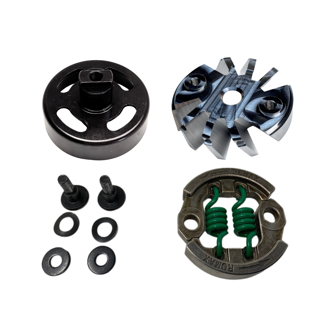 Full Taylor Kraken V3 clutch upgrade kit with bell housing, clutch backplate, hardware and shoe assembly