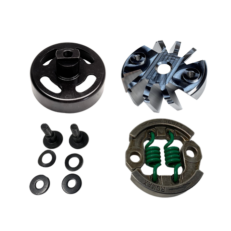 Full Taylor Kraken V3 clutch upgrade kit with bell housing, clutch backplate, hardware and shoe assembly