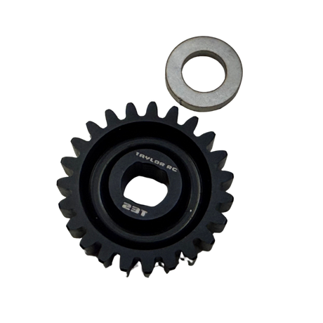 Taylor RC Blackbone pinion gear 23T in black with washer, for Losi 5ive, 5T 2.0 and MCD (for Blackbone bell only)