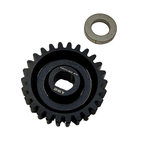 Taylor RC Blackbone pinion gear 26T in black with washer, for Losi 5ive, 5T 2.0 and MCD (for Blackbone bell only)