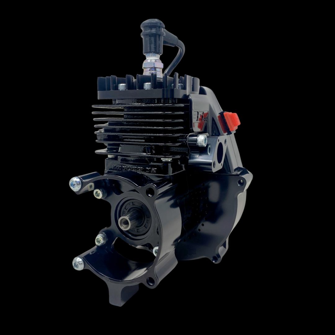 Black TAYLOR 35 V2 Billet Piston Port RC Engine for remote control cars