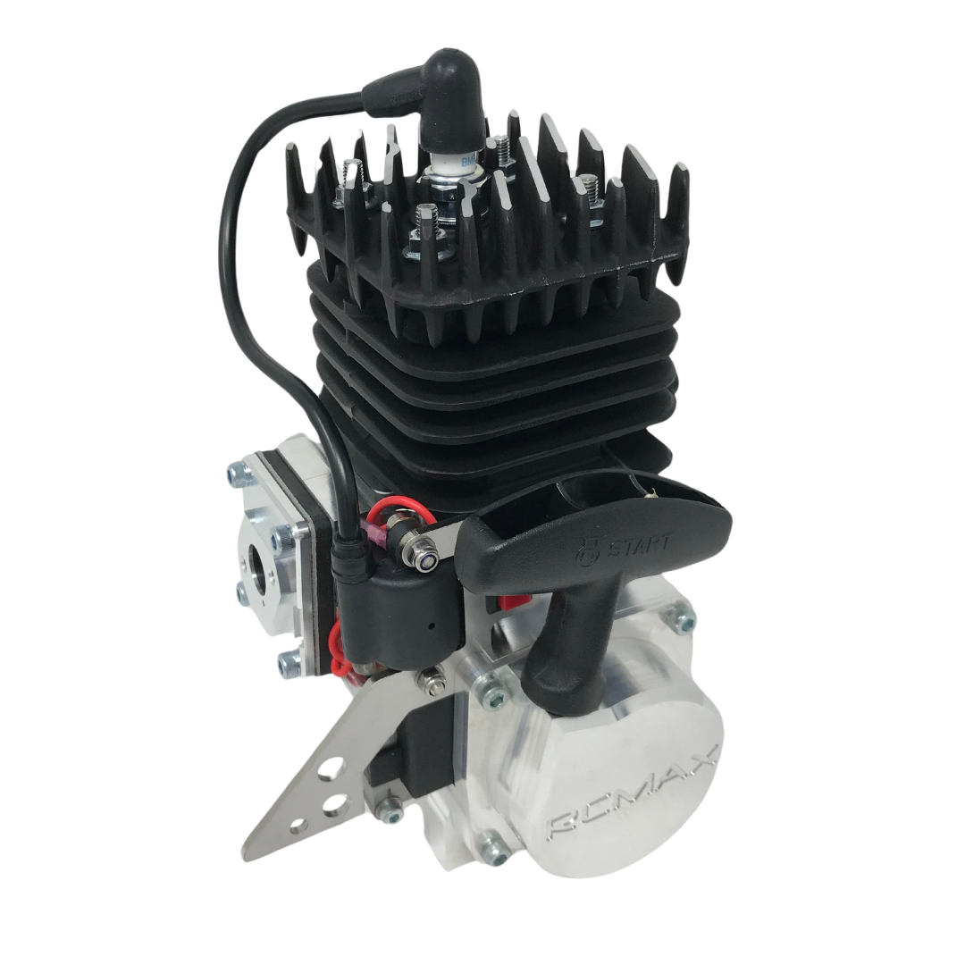 Engine block with visible branding on a white background