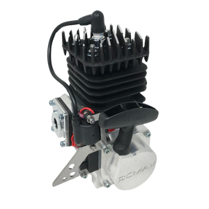 Engine block with visible branding on a white background