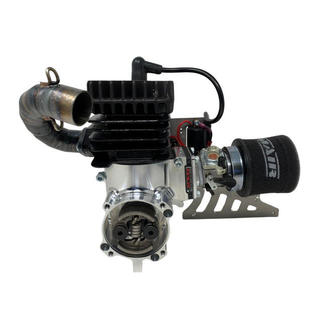 Engine or motor assembly on a white background