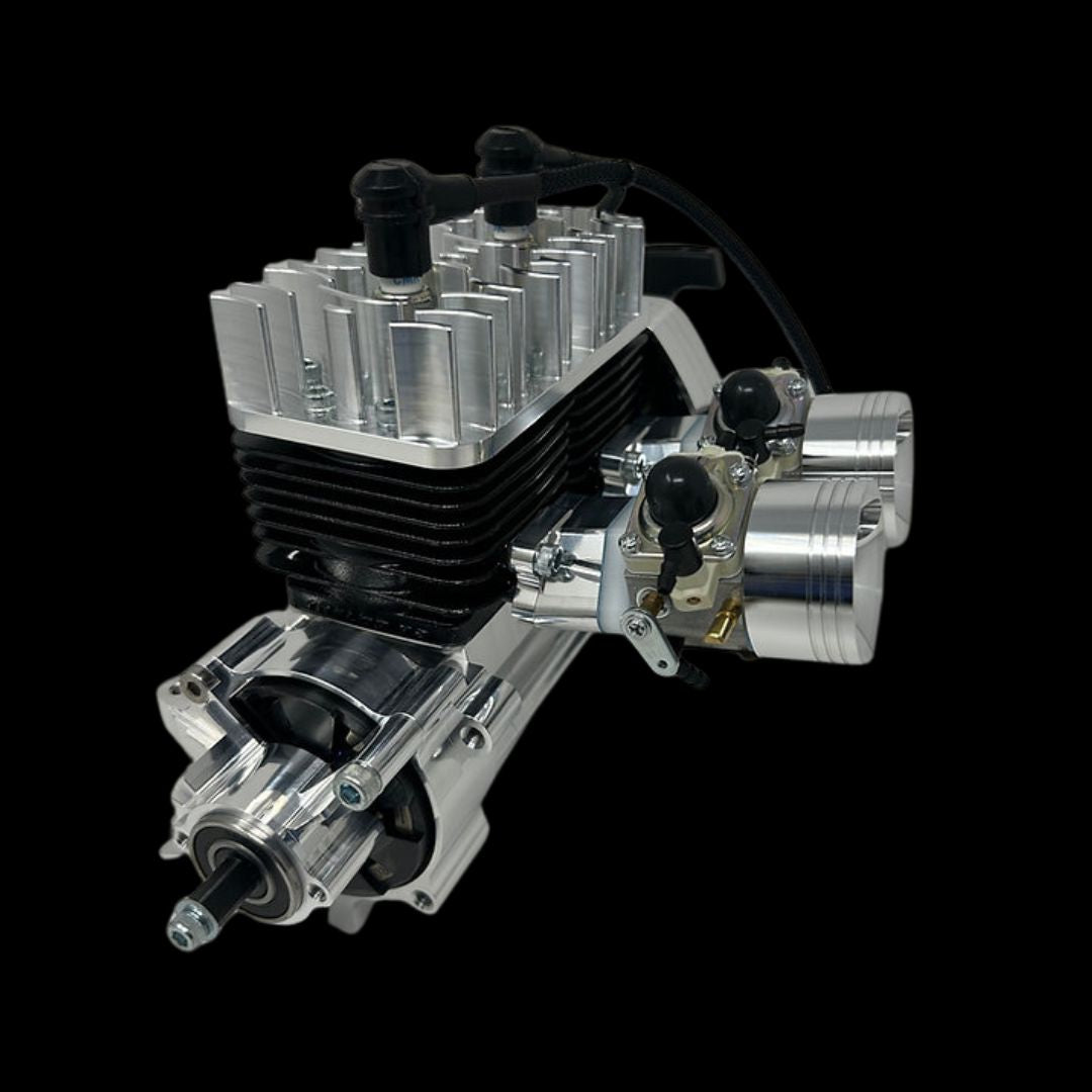 TAYLOR 70cc Billet Twin Cylinder RC Engine Complete Package