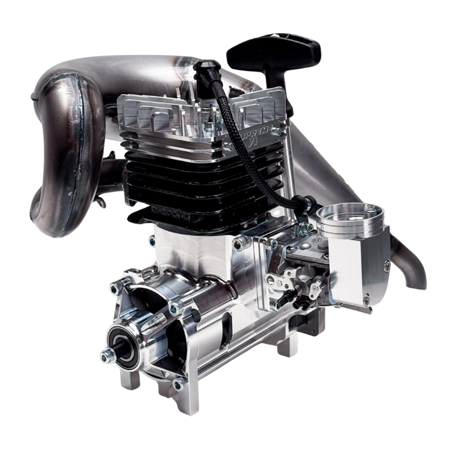 Metallic engine on a white background