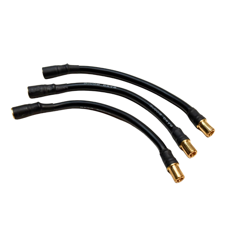 Taylor RC 8AWG cable extenders for VESLA.5 or VEKTA.5E, KRC412, angled view showing the three bullet-connector leads