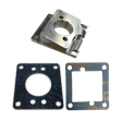 Taylor RC ALX WJ71-WJ105 carb manifold in raw silver with round-bore and square-bore gaskets