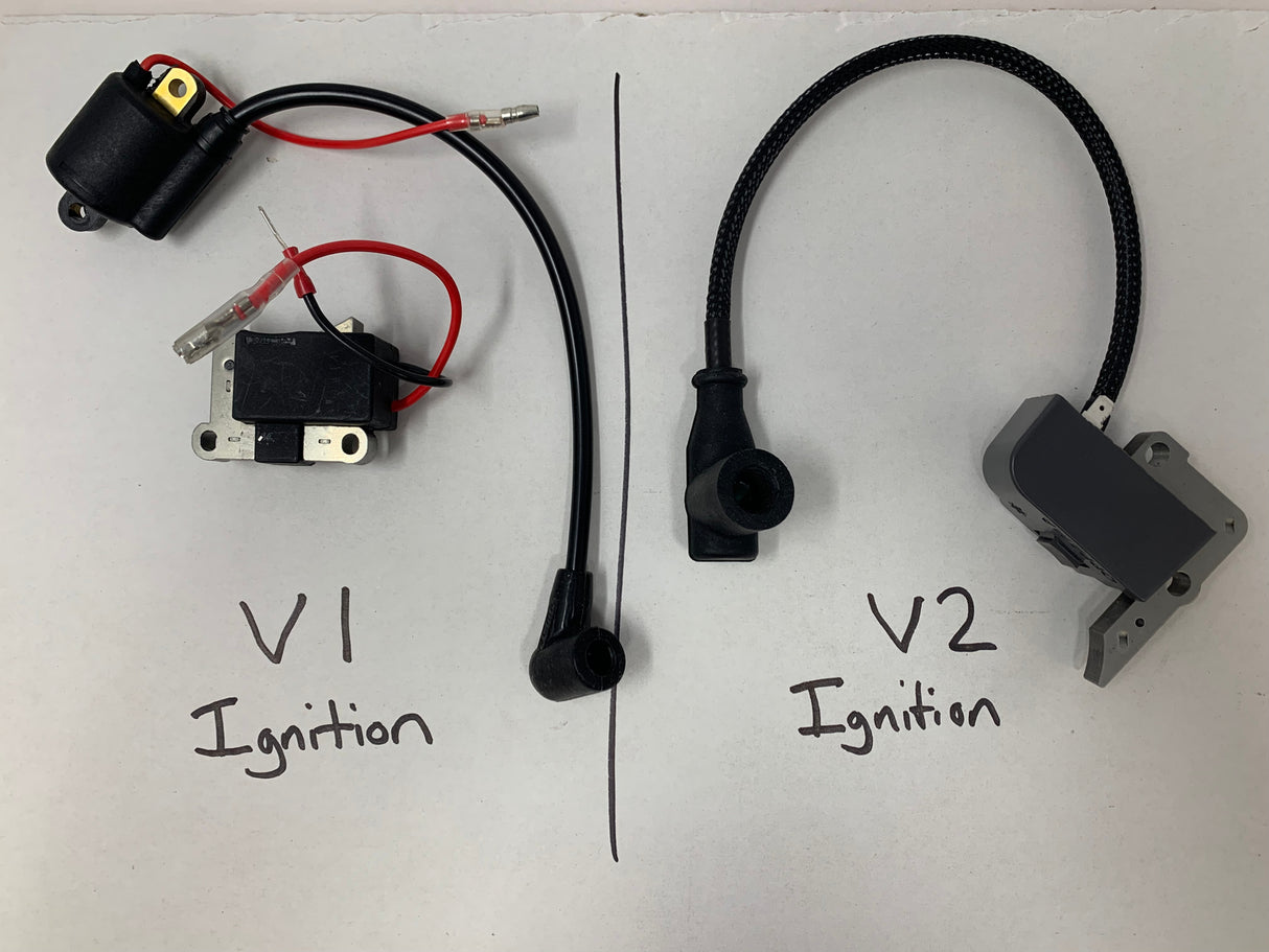 A photo of Taylor RC V2 and V1 ignition coils