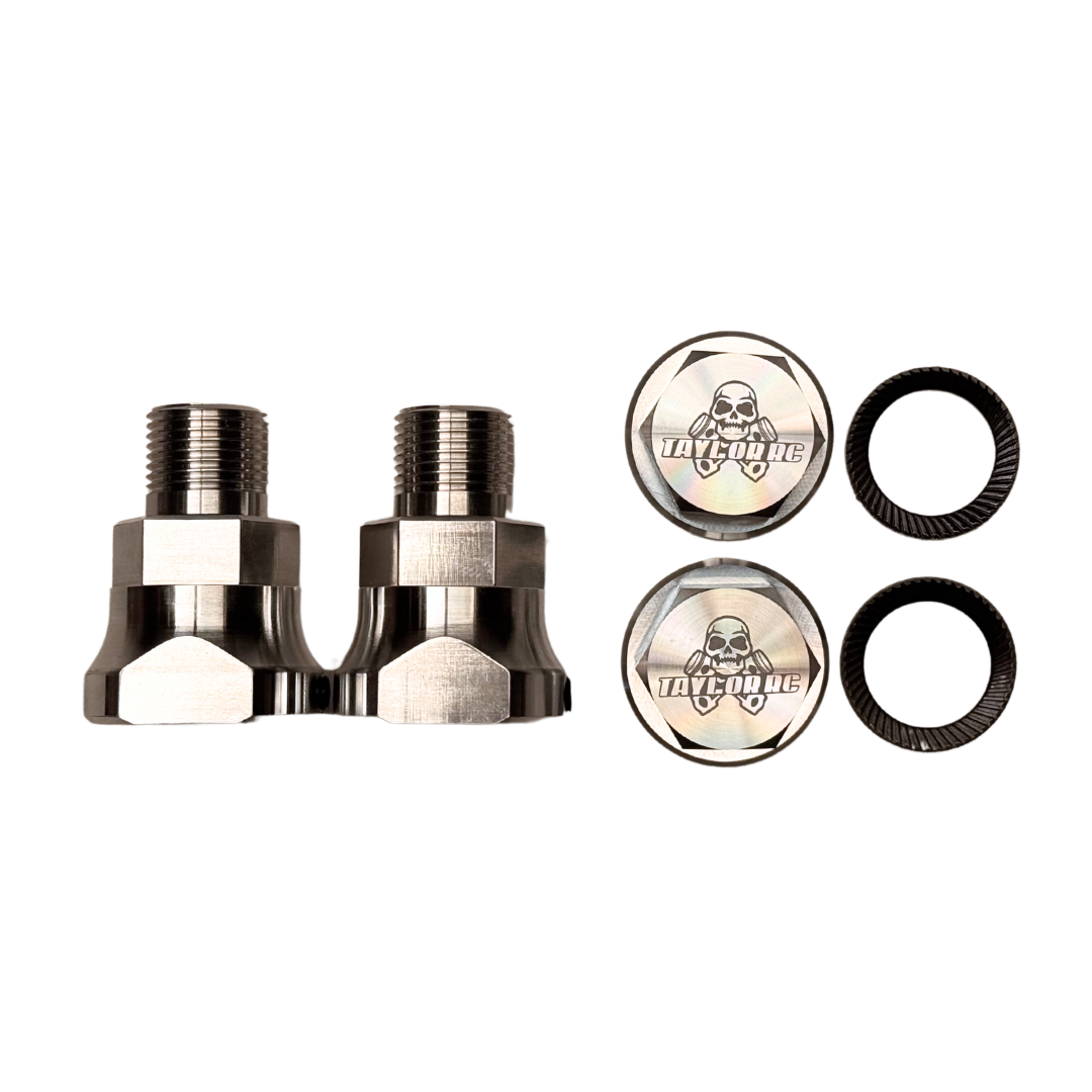 Taylor 1" Extended Baja Billet 24mm Wheel Hub Kit incl Billet Enclosed Nuts