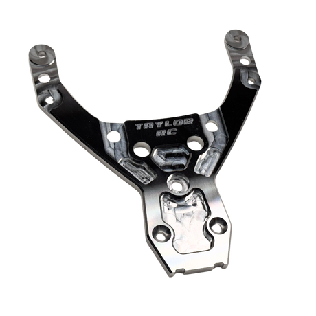 Metallic mechanical component with 'Taylor RC' branding on a white background