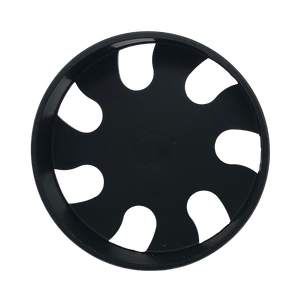 Black rim with white interior on a white background