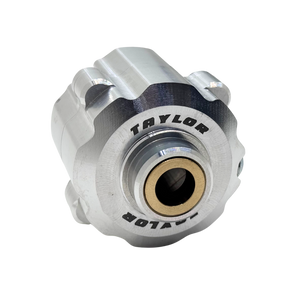 Metallic component with 'Taylor' branding on a white background