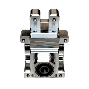 Metal mechanical component on a white background