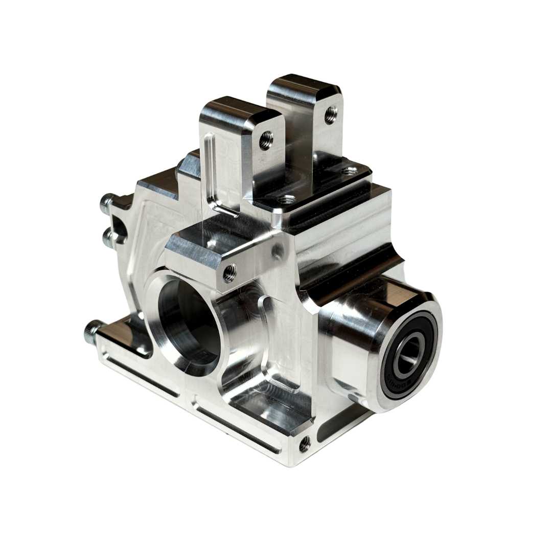 Metal mechanical component on a white background