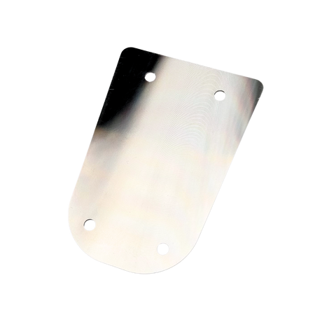 Metallic shield with a gradient finish on a white background