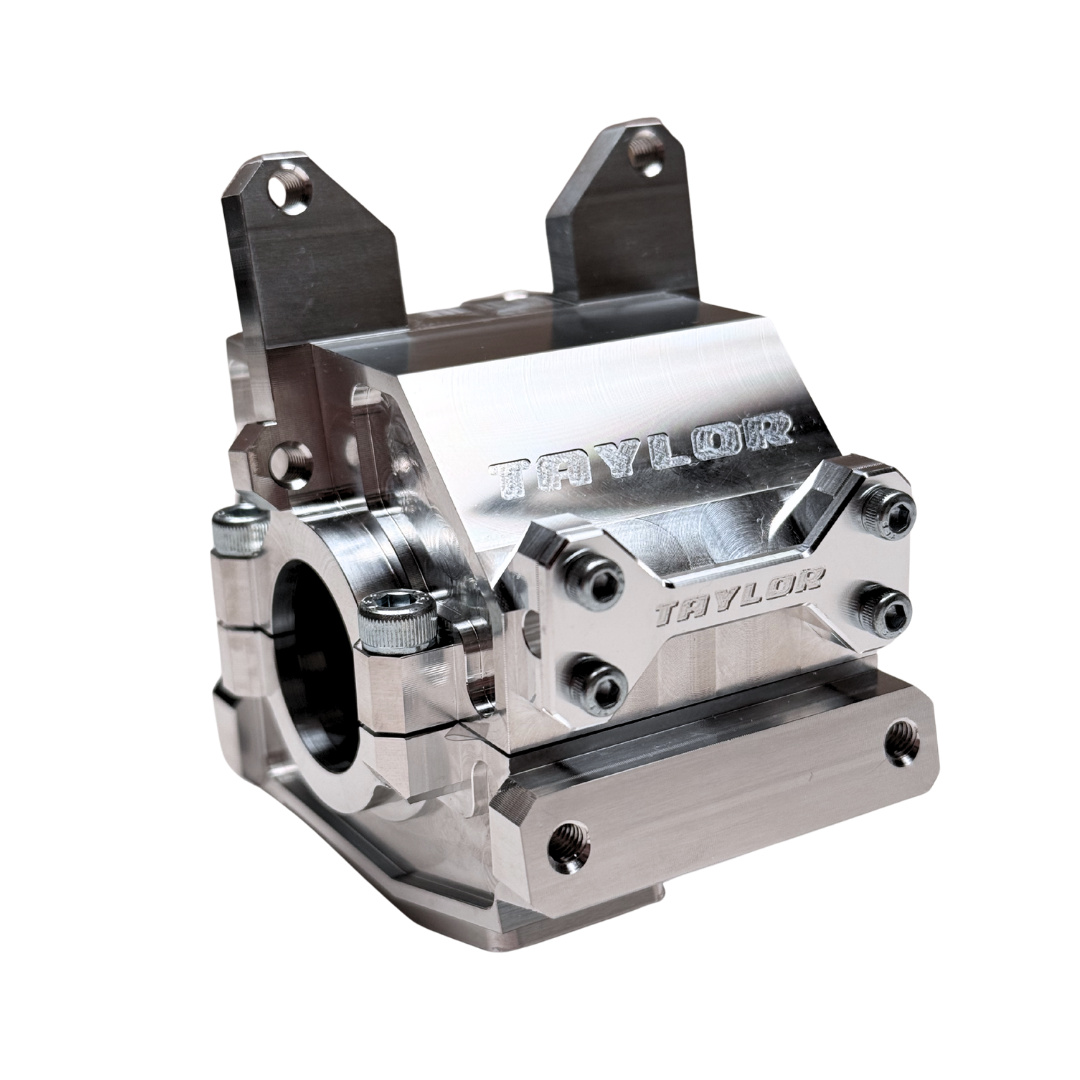 Metal mechanical component with 'Taylor' branding on a white background