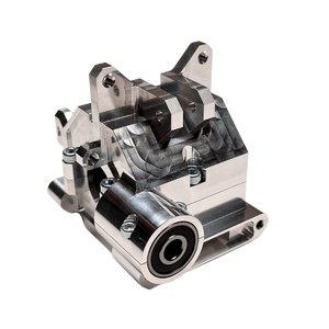 Metal mechanical component on a white background