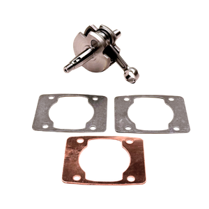 Mechanical component with gaskets on a white background