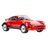 Red Porsche model car on a white background