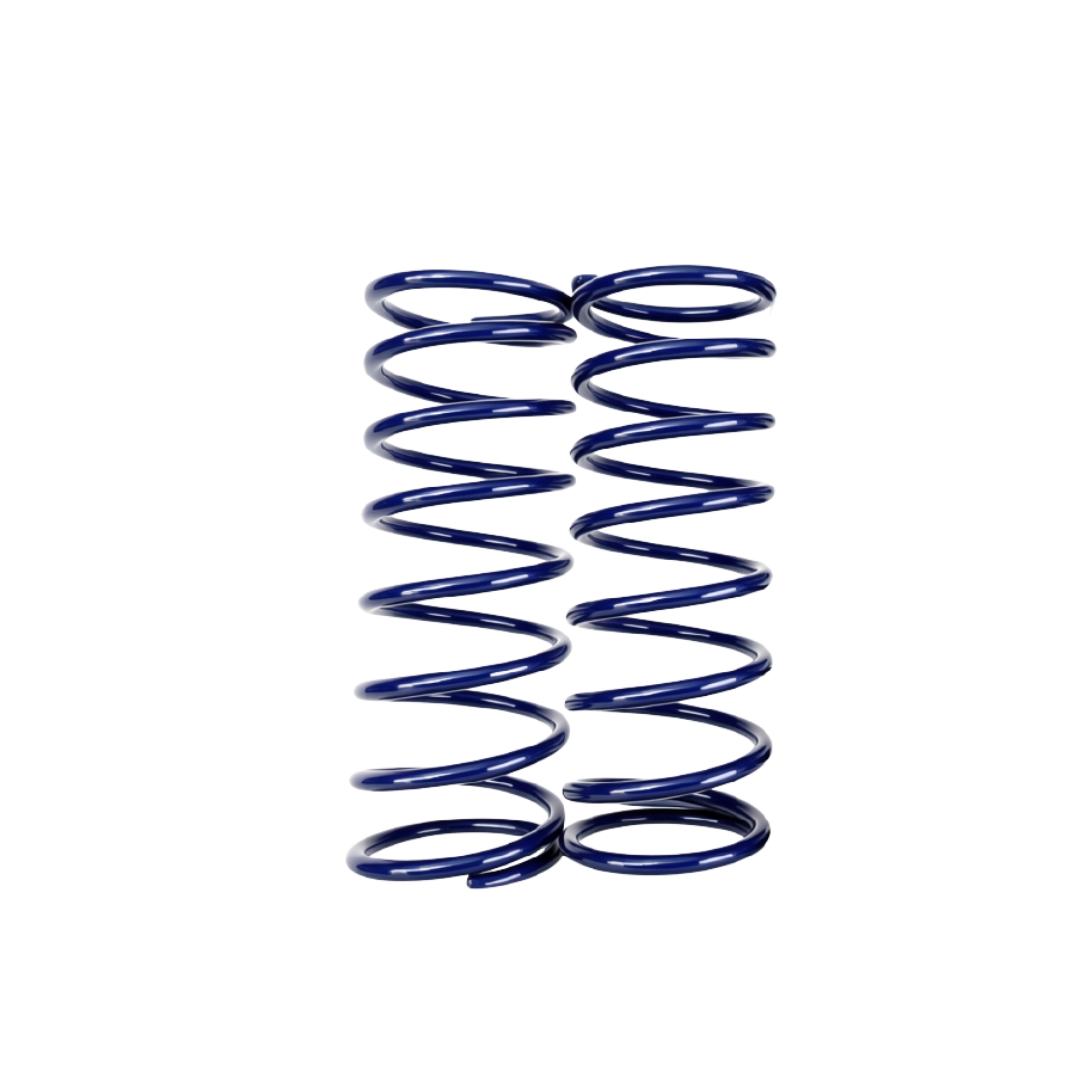 TZZ titanium front shock springs, 4.0mm hard, glacier blue