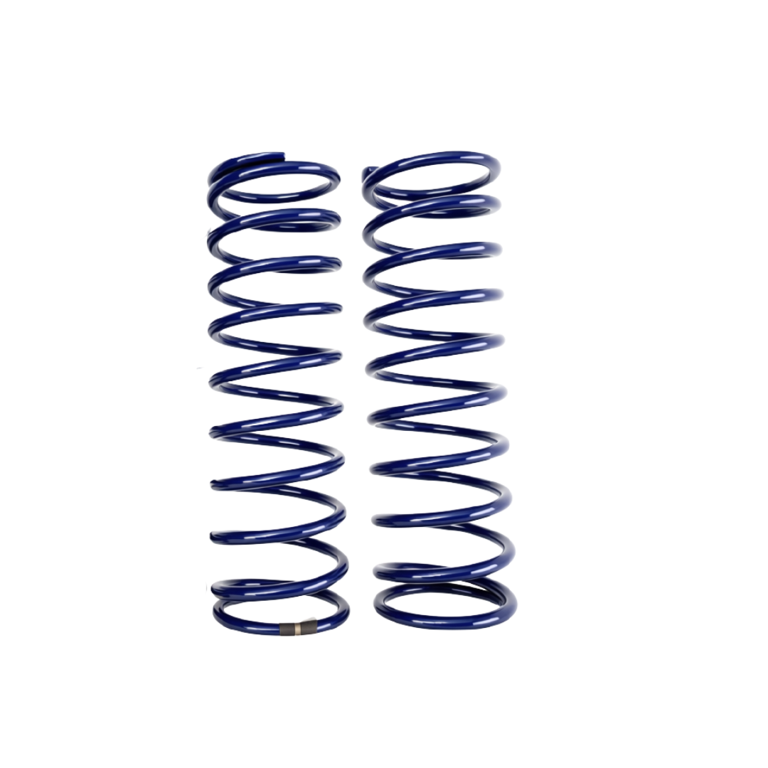 TZZ titanium rear shock springs, 4.0mm hard in glacier blue
