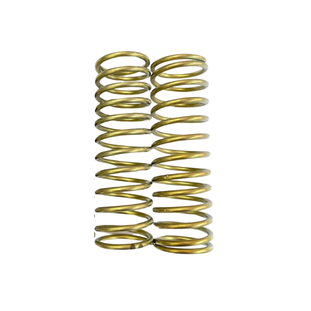 TZZ titanium rear shock springs, 4.0mm mid rate, gold