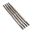 Set of metal rods with threaded ends on a white background