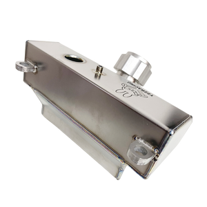 TZZ Racing titanium fuel tank for Kraken VEKTA.5 and KV5TT, side view showing the welded tank body