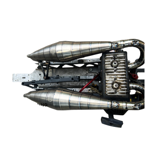TZZ Racing Baja Titanium Twin Exhaust Pipe Kit (SX5/TSK/TC Cage)