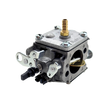 Metal carburetor on a white background